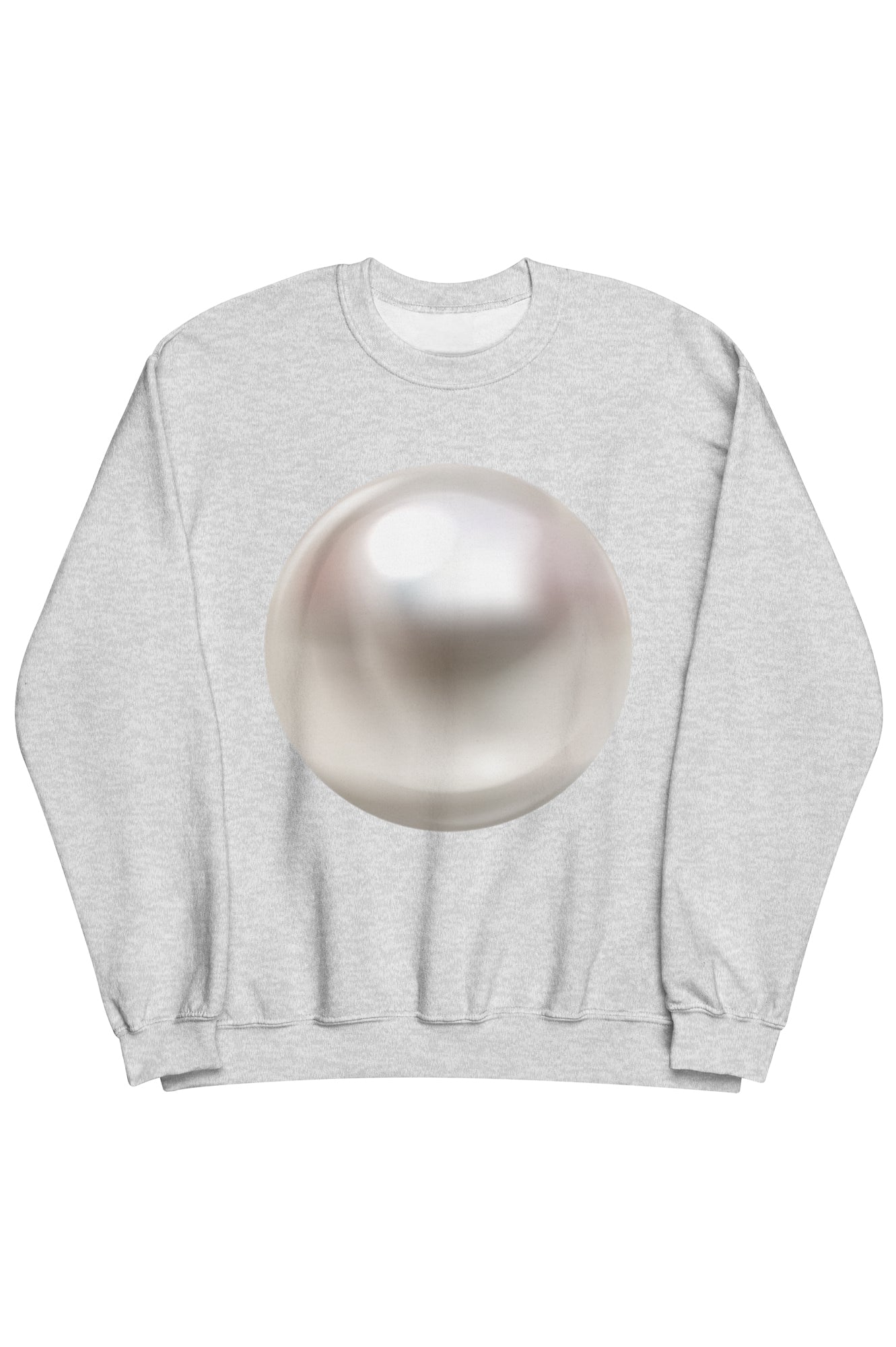 Oversized Pearl Sweatshirt Grey