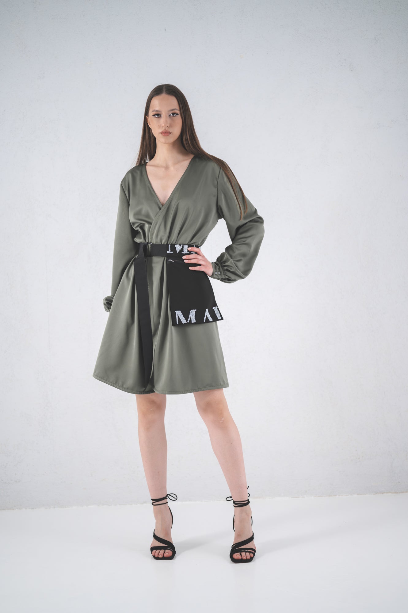 Olive Wrap Dress
