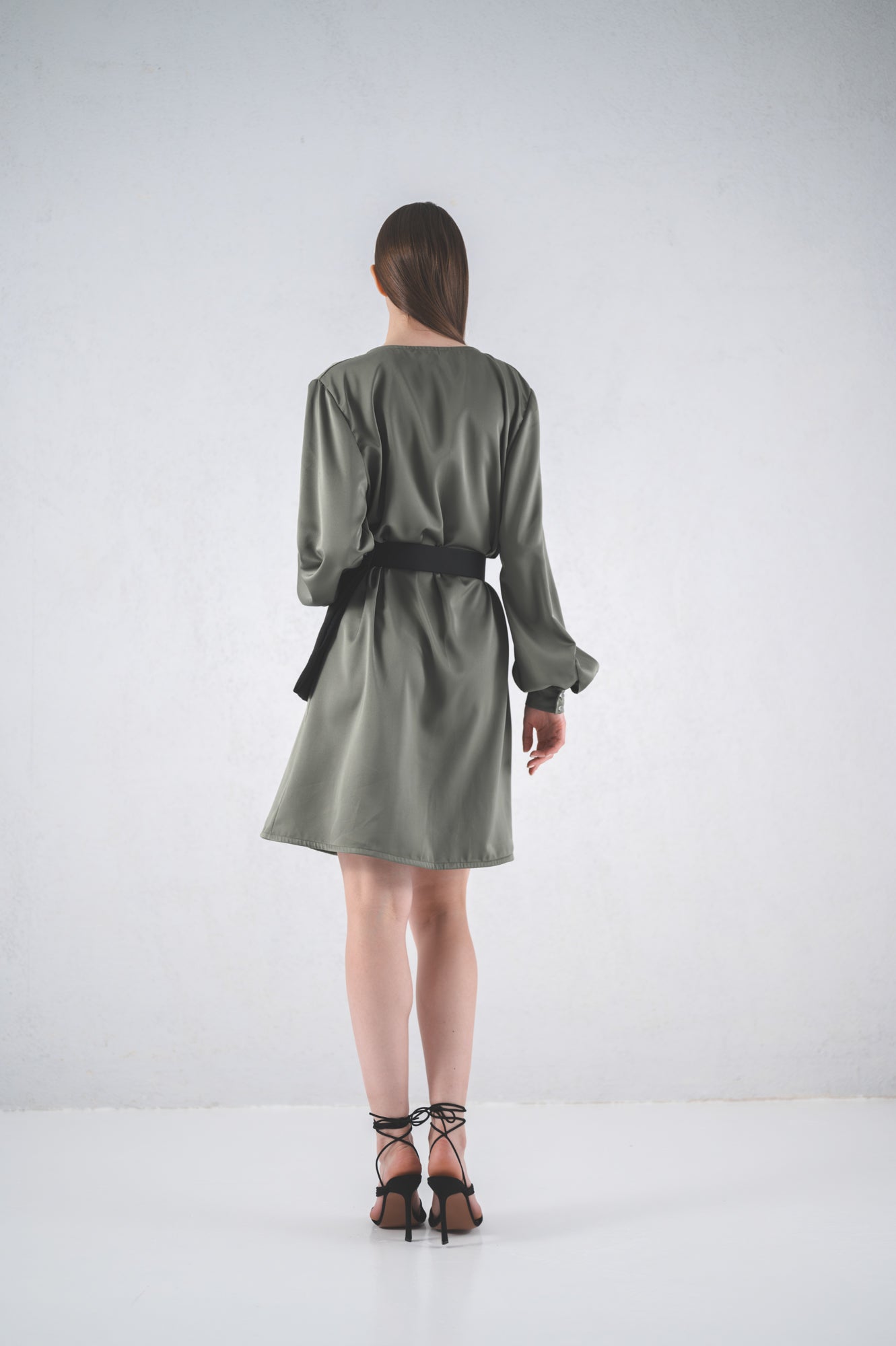Olive Wrap Dress