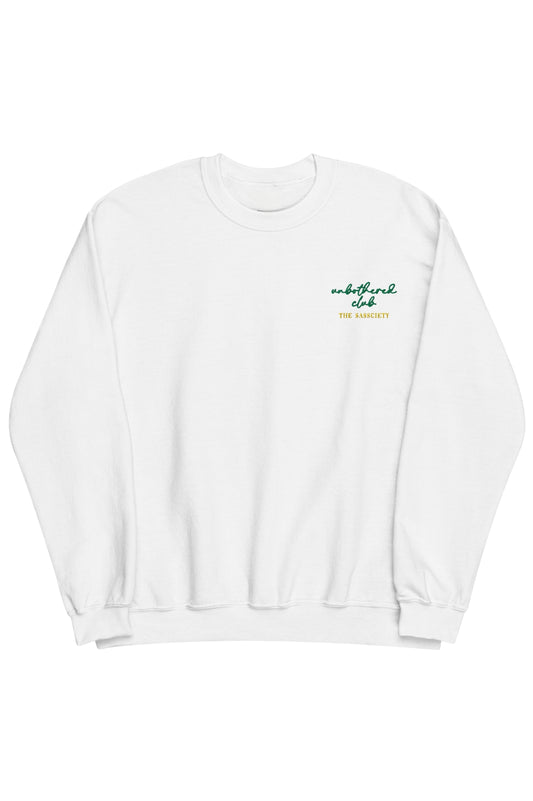 unbothered club Oversized Sweatshirt White