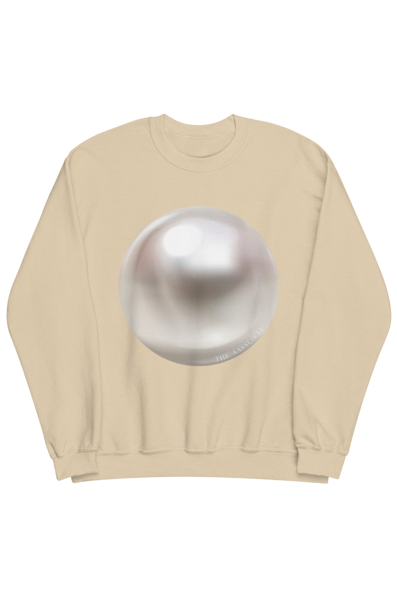 Oversized Pearl Sweatshirt Sand