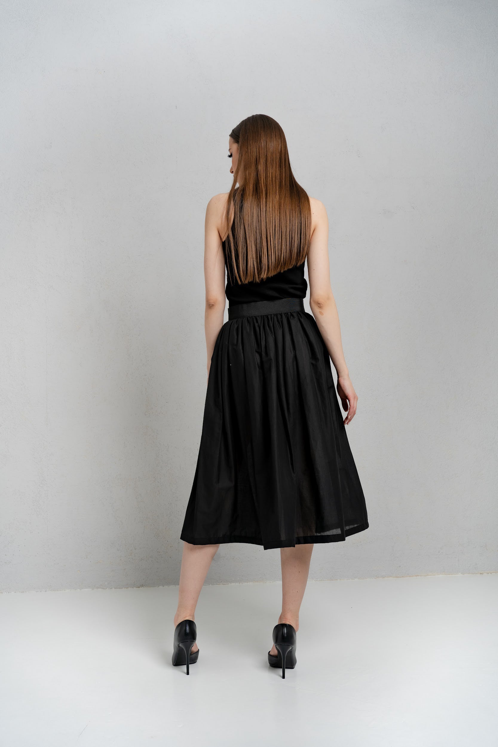 Adele Skirt Midi Black