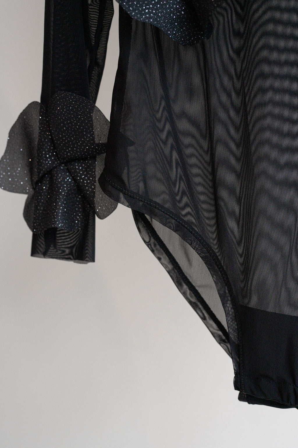 Mesh Bodysuit with 3D Flowers