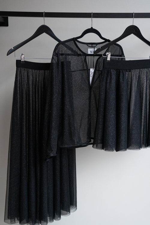 Mesh Maxi Skirt Glitter