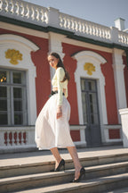 Adele Skirt Midi Ecru