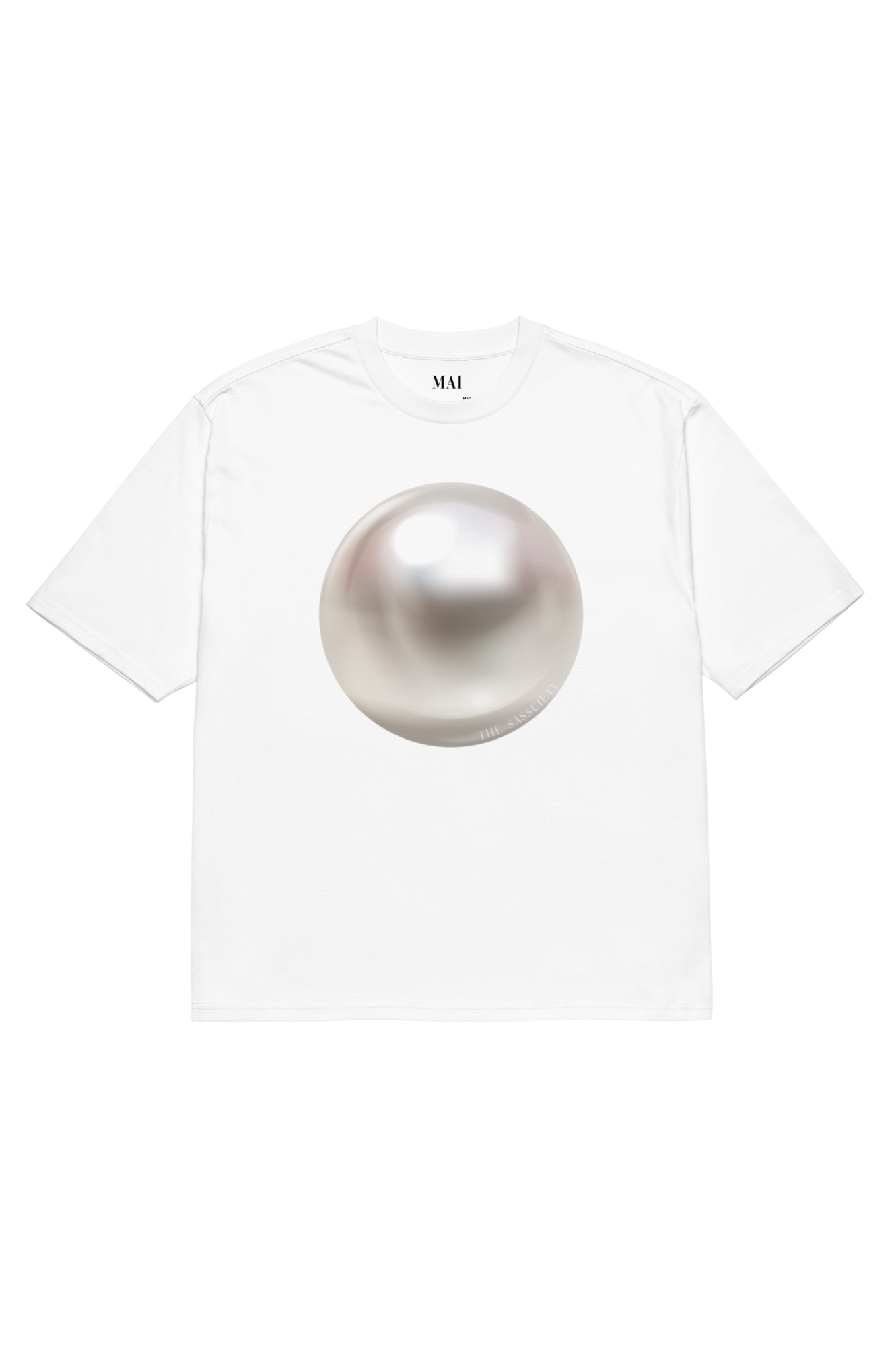 Oversized Pearl T-shirt White