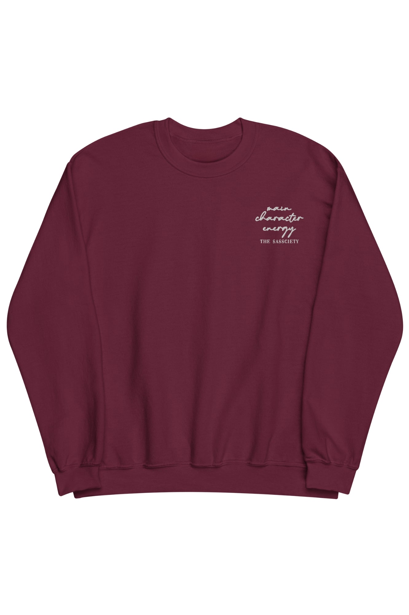 main character energy Oversized Sweatshirt Burgundy