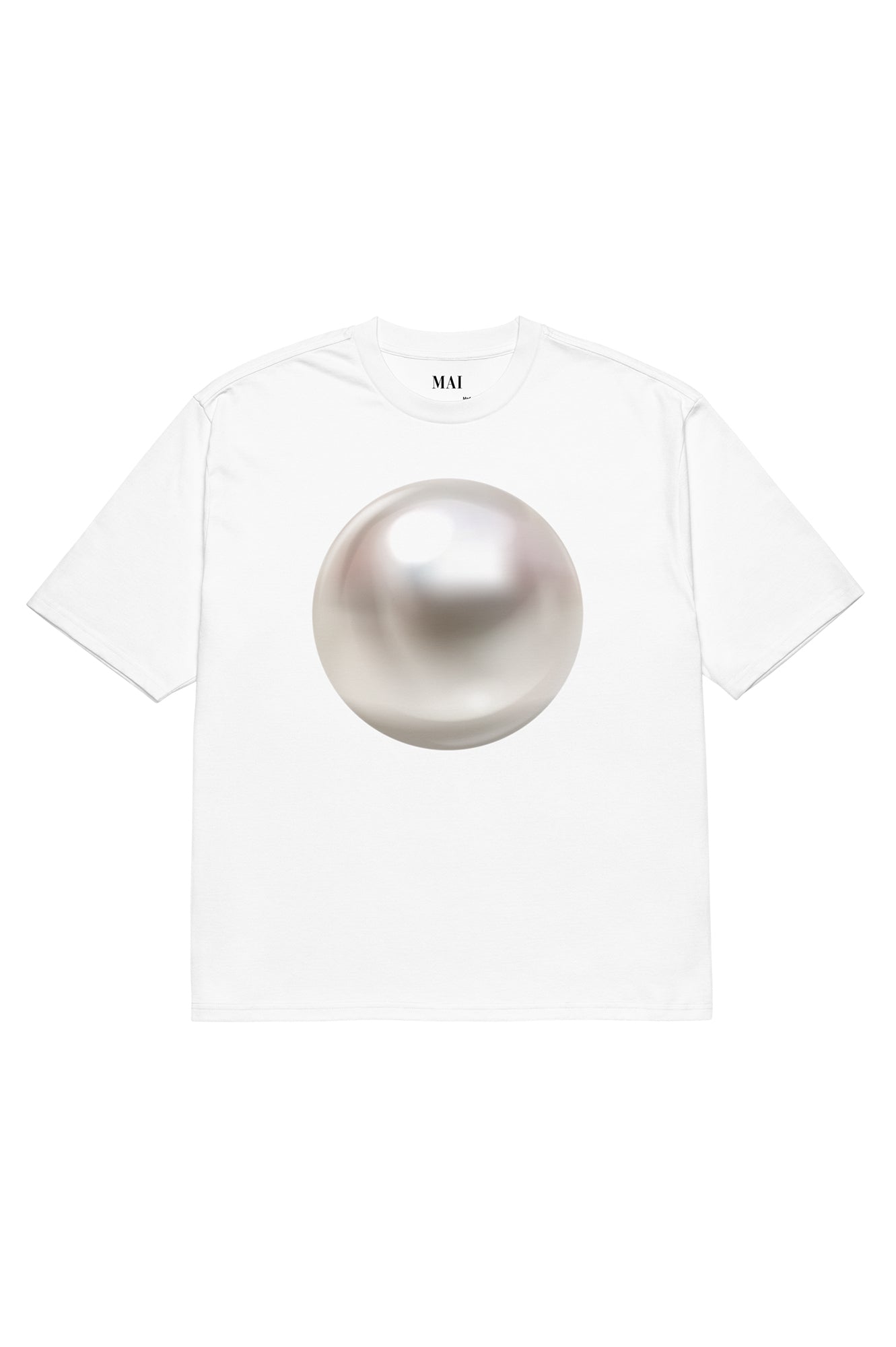 Oversized Pearl T-shirt White